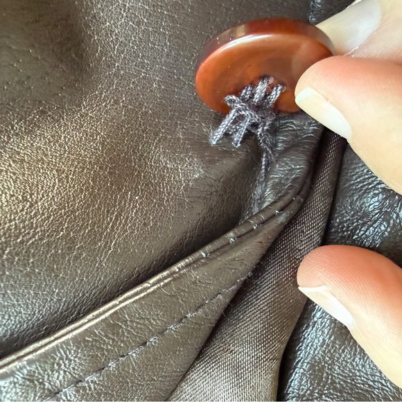 Lane Bryant Brown Leather Jacket Blazer 2X - Picture 8 of 8